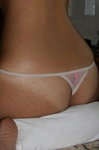 Eighteen Year Old Latina In White Thong